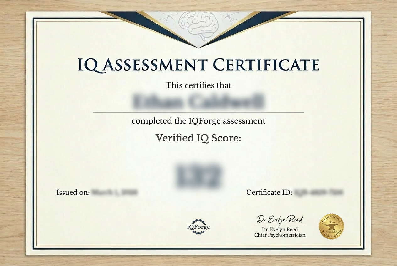 IQForge Certificate Preview